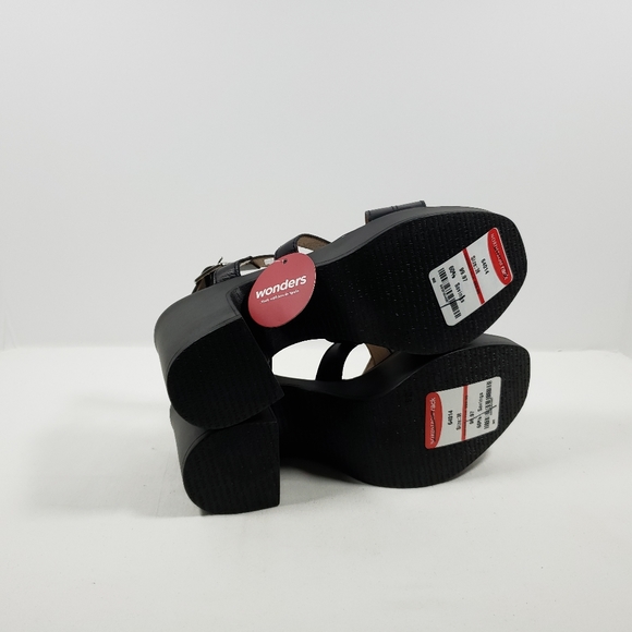 Wonder Black Leather Sandal 38EU / 7.5US - Picture 3 of 4